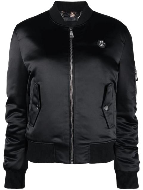 PHILIPP PLEIN logo-plaque bomber jacket