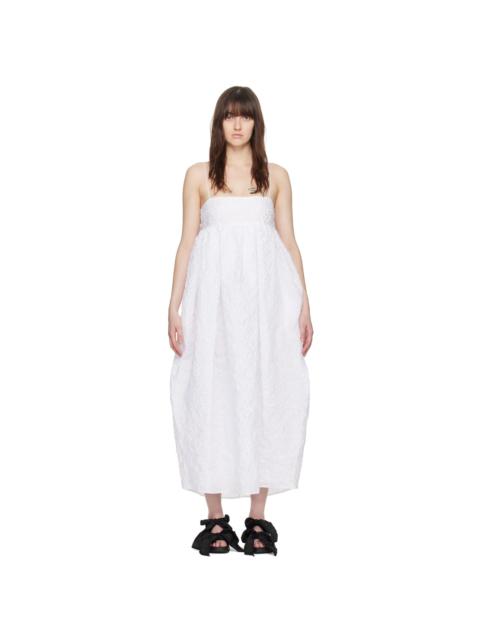 CECILIE BAHNSEN White Vilma Midi Dress | ssense | REVERSIBLE