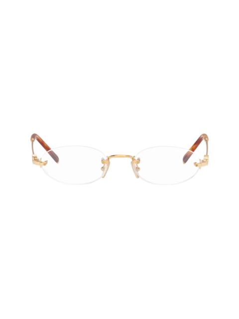 Miu Miu Gold Rimless Glasses