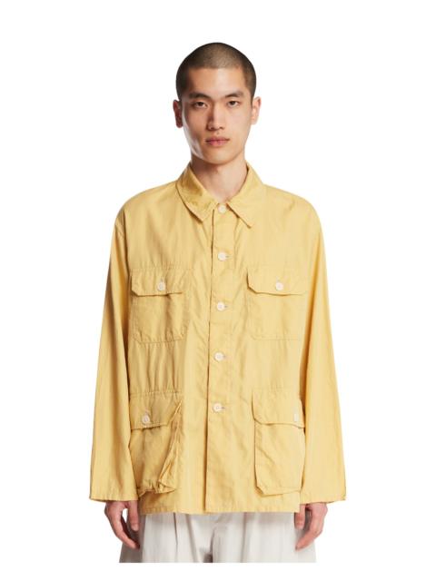 KAPTAIN SUNSHINE Yellow Cotton and Silk Multi-Pocket Shirt