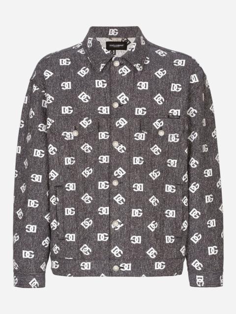 Dolce & Gabbana Cotton jacquard jacket with DG logo