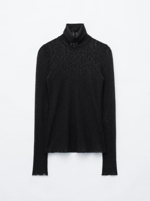 & Other Stories Lace Turtleneck Top