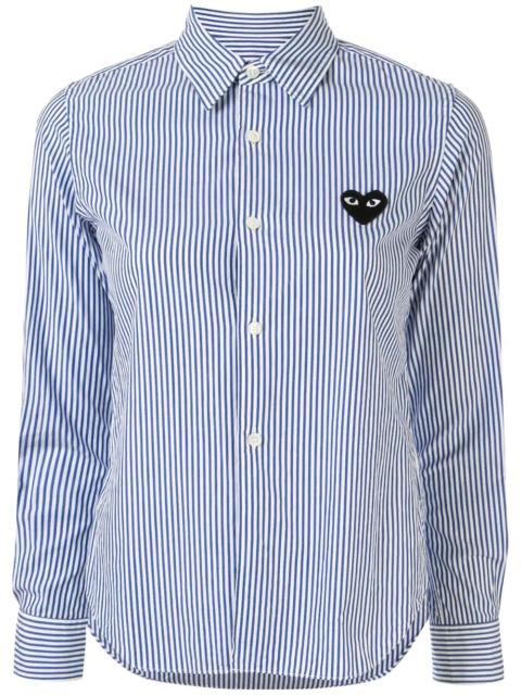 Comme des Garçons PLAY striped-print branded shirt