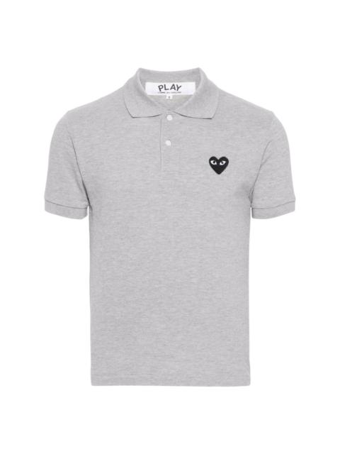 Heart-patch piqué polo shirt