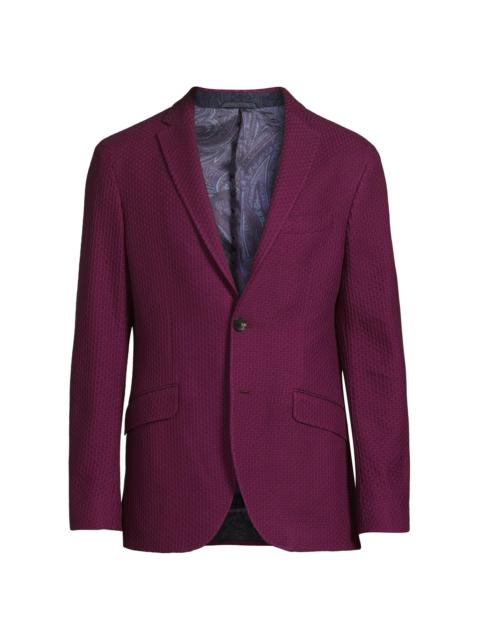 Etro 남자의 기본 텍스처 블레이저
