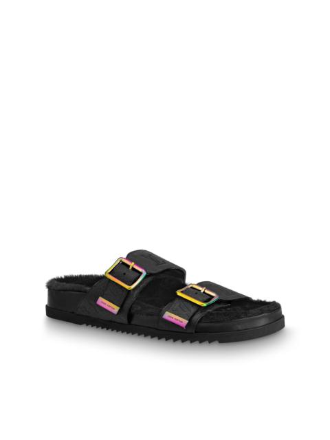 Louis Vuitton Mirabeau Sandal with faux fur