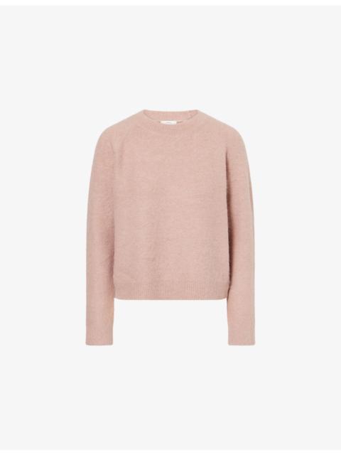 Vince Round-Neck Brushed Stretch-Wool Blend Jumper