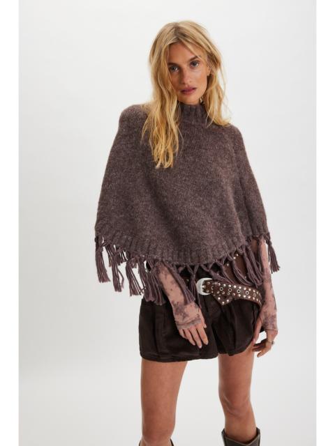 FREE PEOPLE Emma Knitted Cropped Poncho