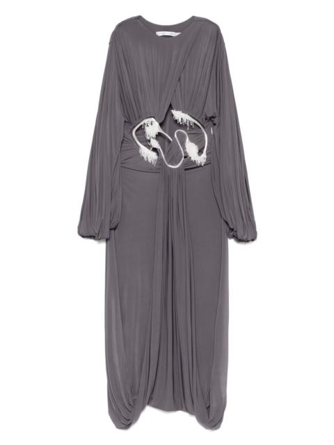 Sculptured Torso maxi dress