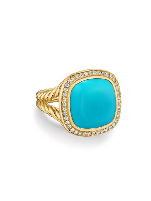 DAVID YURMAN Women's Albion Ring in 18K Yellow Gold - Turquoise