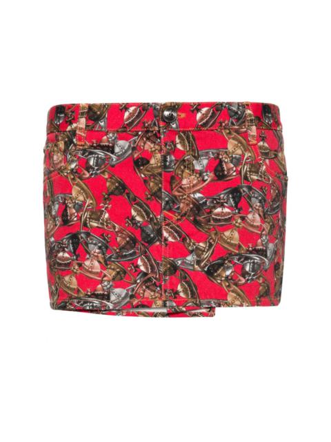 Foam Crazy Orb-print skirt