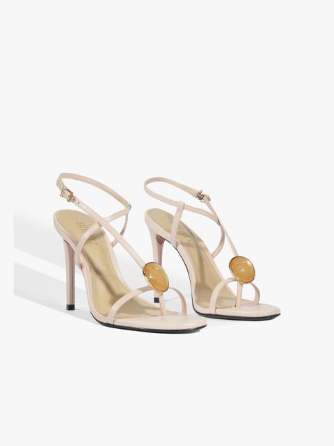SCHUTZ Azure Embellished Leather Sandal