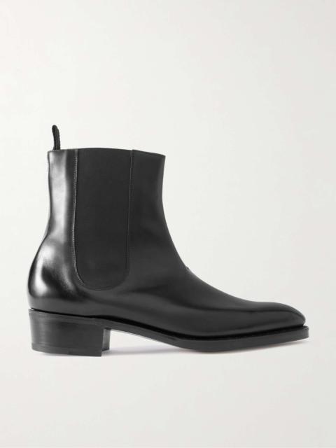 Eddi Glossed-Leather Chelsea Boots