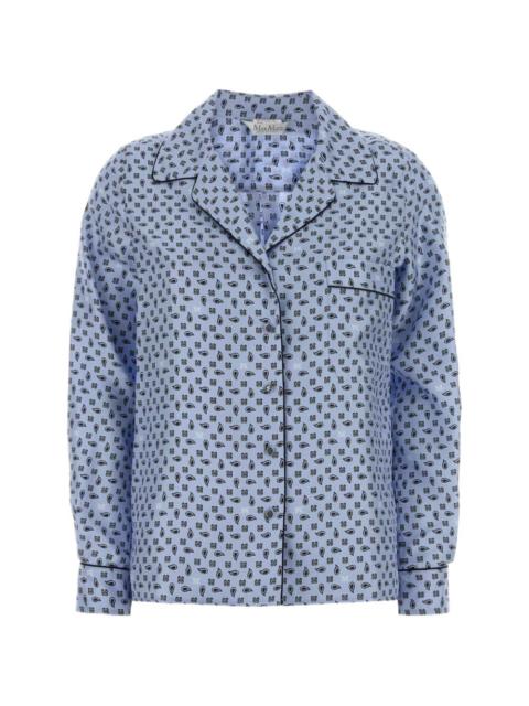 Max Mara printed silk disco shirt