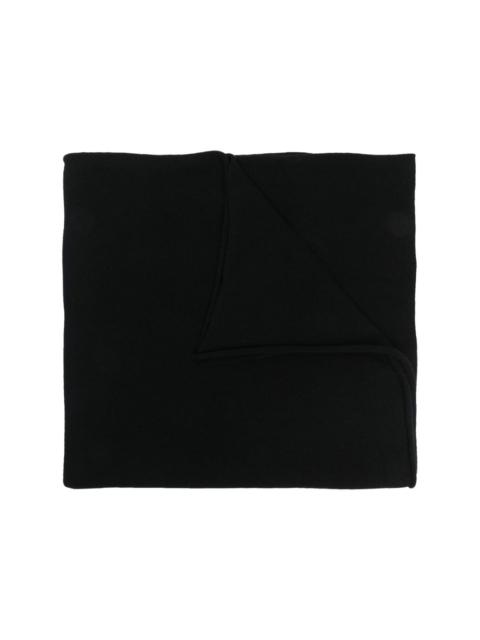 Jil Sander cashmere logo-patch scarf