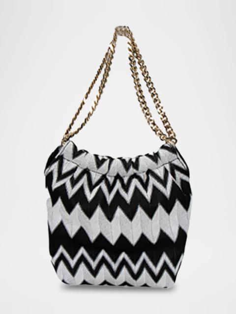 Missoni Chevron Drawstring Chain Shoulder Bag