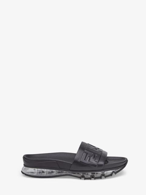 FENDI Black leather fussbett