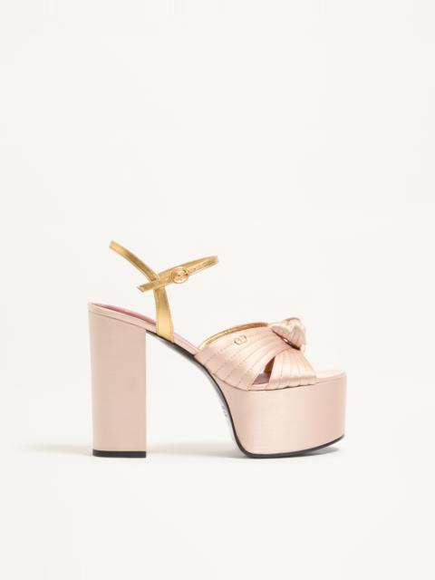 Valentino SANDAL WITH CRASHER PLATFORM IN SATIN 125MM