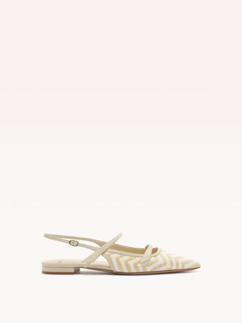 ALEXANDRE BIRMAN TITA RAFFIA ZIG FLAT EGGSHELL