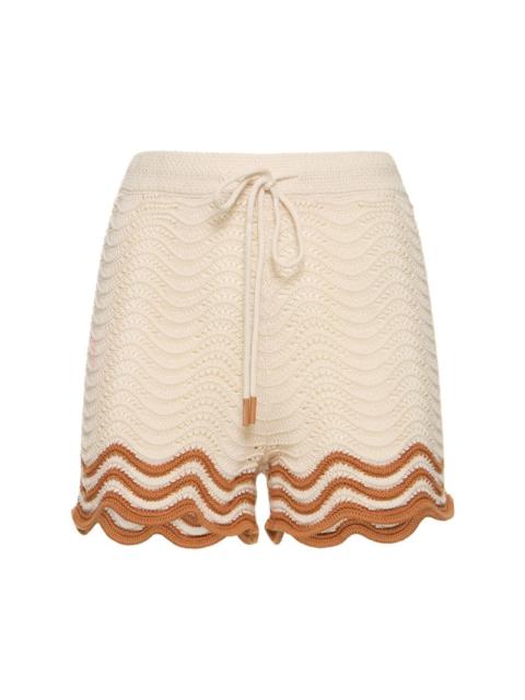 Zimmermann Junie textured cotton knit shorts