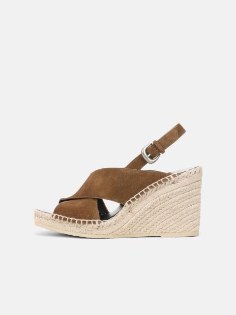 Vince Georgia Suede Espadrille Wedge Sandals