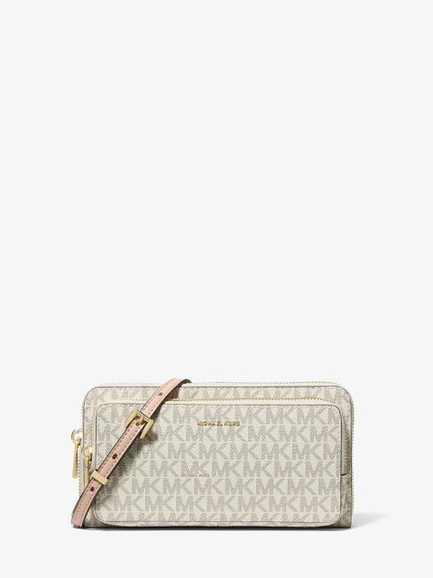 MICHAEL KORS Jet Set Large Signature Logo Convertible Crossbody Bag