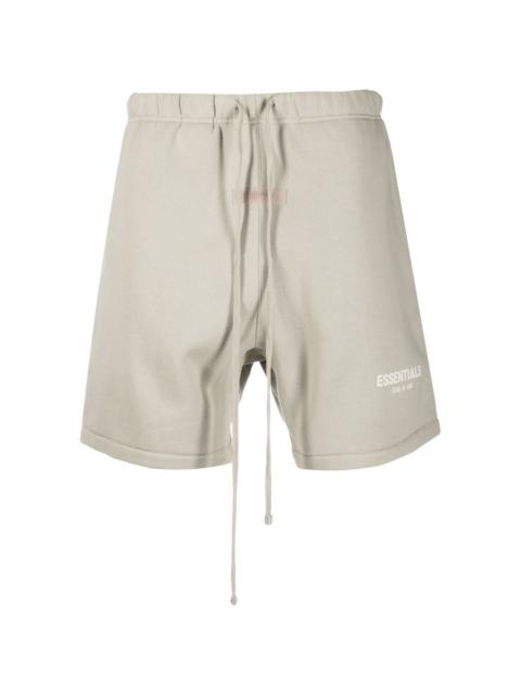 ESSENTIALS logo-patch track shorts