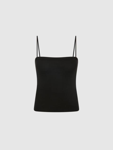 ST. AGNI Organic Cotton Square Neck Cami - Jet Black