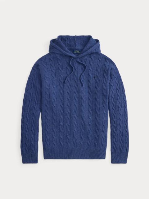 Polo Ralph Lauren Cable-Knit Wool-Cashmere Hooded Sweater