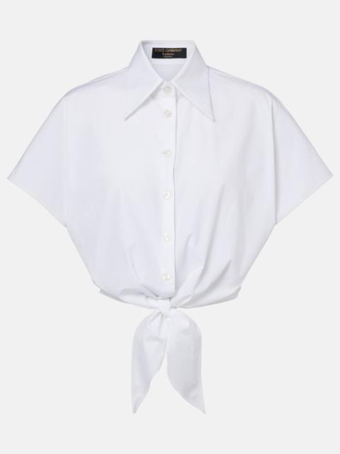 Dolce & Gabbana Cropped cotton-blend shirt