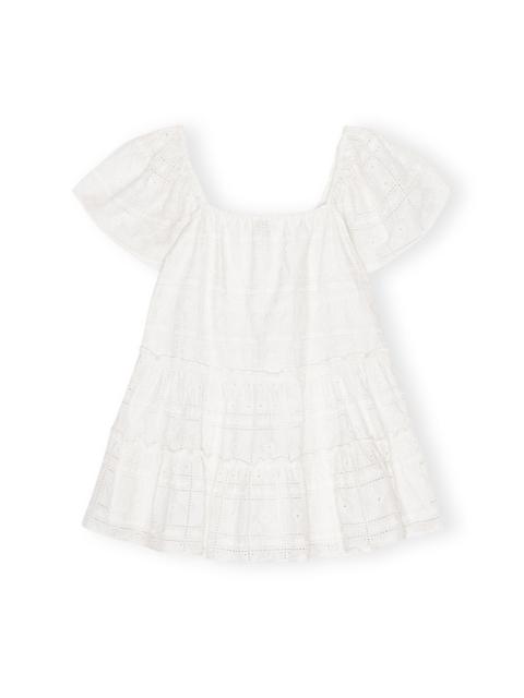 WHITE BRODERIE ANGLAISE LAYER DRESS