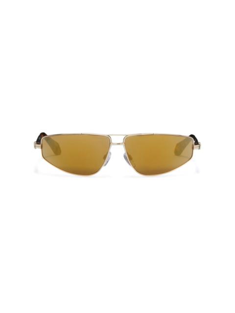 Clavey rectangle-frame sunglasses