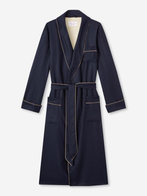 Men's Robe Duke Cashmere Navy