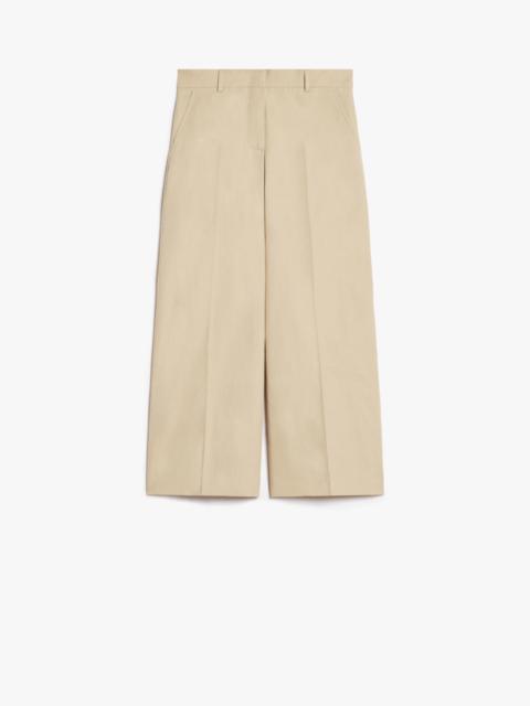 Cotton and linen canvas trousers