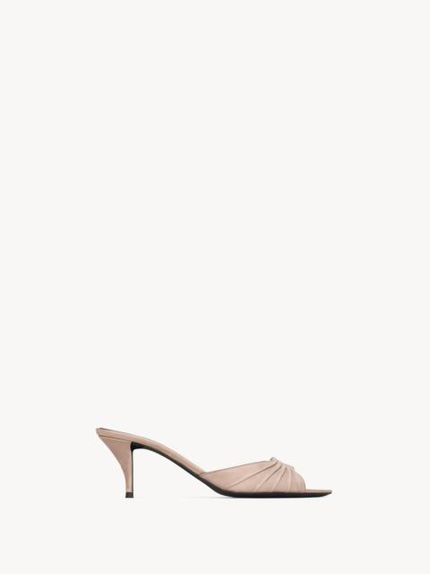 SAINT LAURENT BABYLONE MULES IN SMOOTH LEATHER