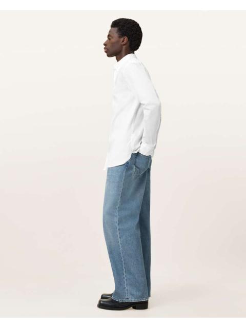 ALLSAINTS HAWTHORNE RAMSKULL STRETCH FIT SHIRT