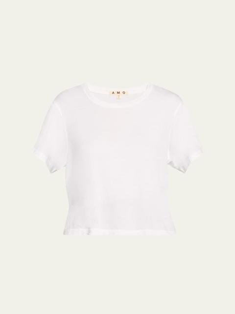 AMO Babe Cropped Crewneck Tee