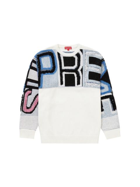 Supreme Supreme Gonz Poems Sweater Olive | REVERSIBLE