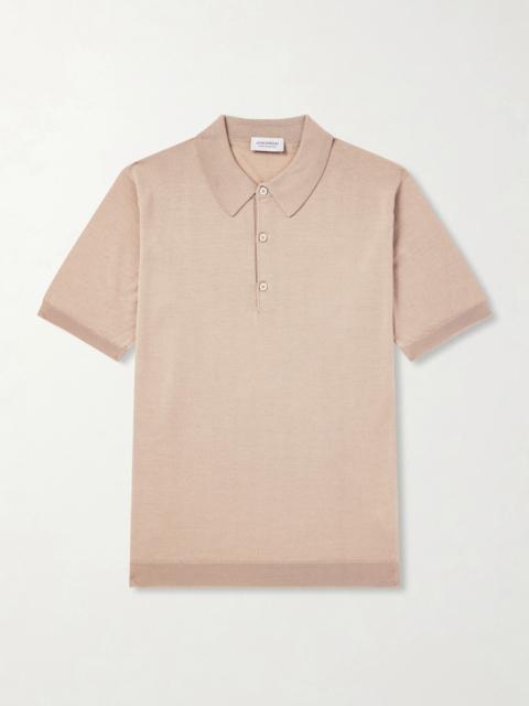 JOHN SMEDLEY Macloud Knitted Merino Wool Polo Shirt