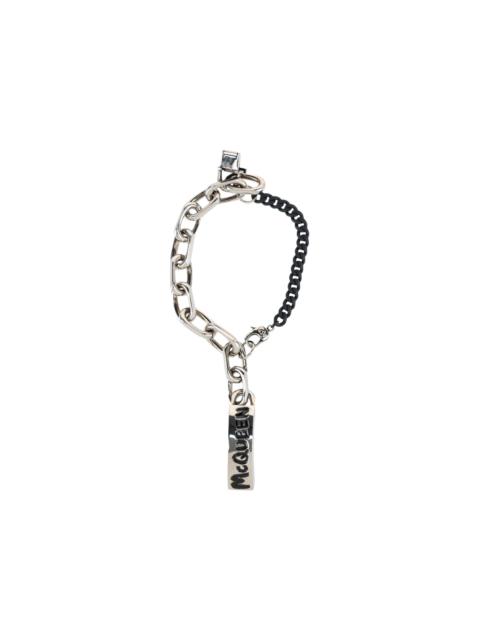 Alexander McQueen Alexander McQueen Graffiti Bracelet Silver/Black