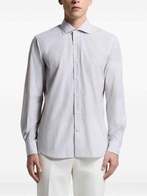 PESERICO vertical-stripe long-sleeve shirt