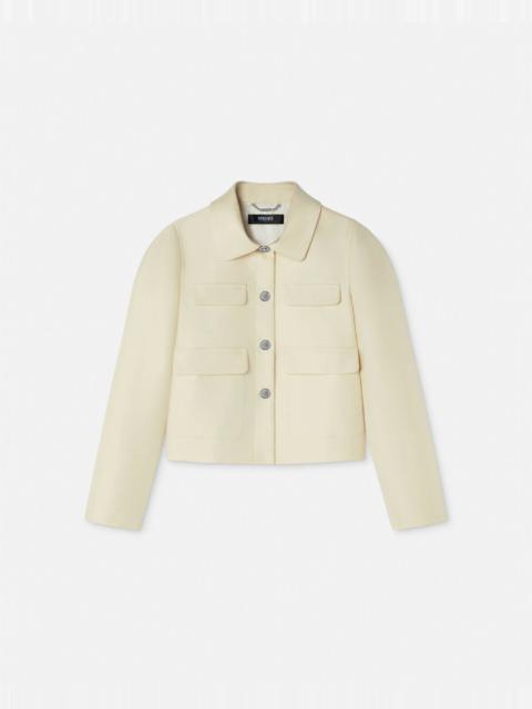 VERSACE Duchesse Crop Blouson Jacket