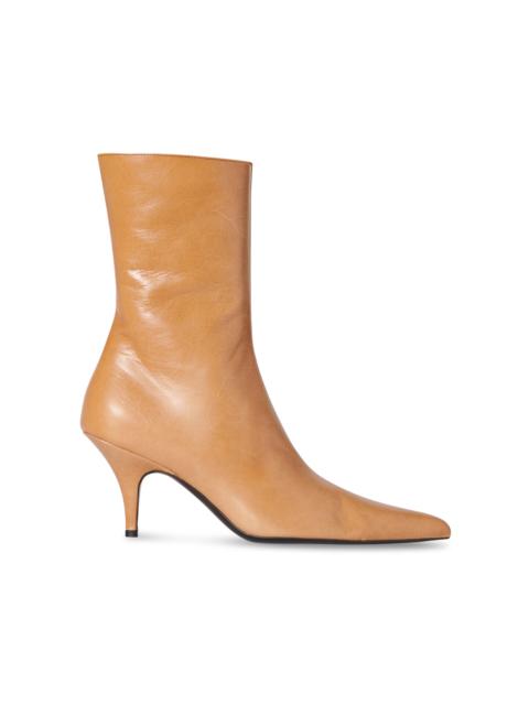 The Row Sling Leather Ankle Boots tan