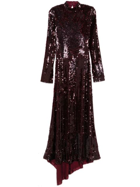 ROTATE sequin-embellished maxi dress