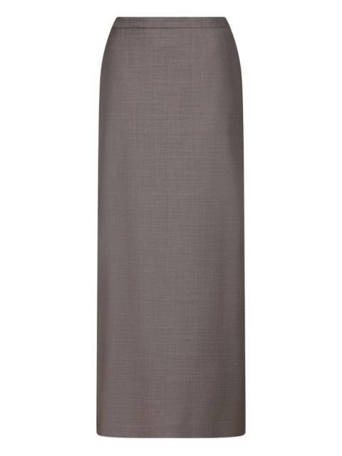 Loulou de Saison Cara elasticated waistband vent maxi skirt