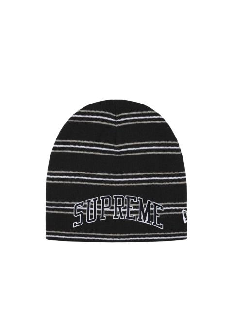 Supreme x New Era striped beanie hat