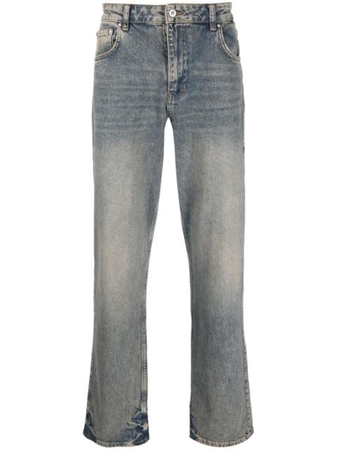 REPRESENT bleached-effect straight-leg jeans