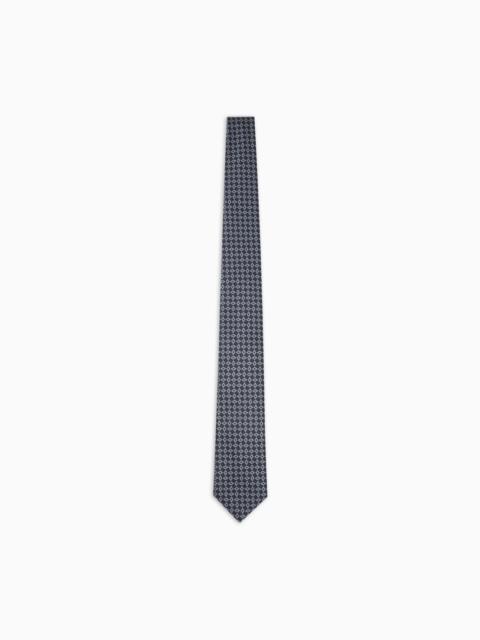 GIORGIO ARMANI PURE SILK DIAMOND JACQUARD TIE