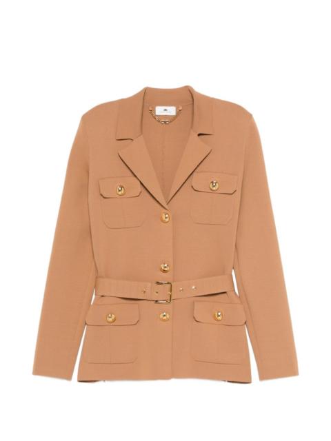 ELISABETTA FRANCHI button belted jacket