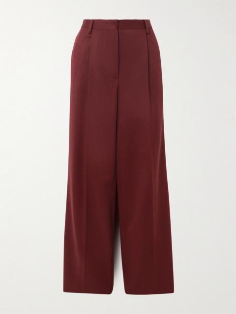 Dries Van Noten Pleated Wool-twill Wide-leg Pants